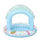 Bestway, basenik dmuchany z daszkiem i pompowanym dnem, cukierkowy domek, 84-104 cm