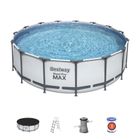 Bestway, Steel Pro Max, basen stelażowy z pompą filtracyjną, 4,57-1,22m