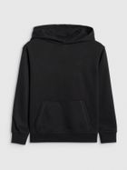 Bluza dziewczęca z kapturem, czarna, 4F