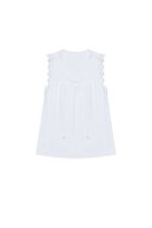 Bluzka damska bez rękawów, biała, Moodo