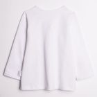 Bluzka dziewczęca z długim rękawem, biała, Nicol