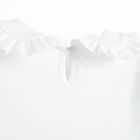 Bluzka dziewczęca z krótkim rękawem, biała, Nicol