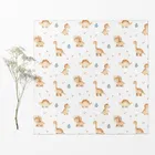 Bocioland, pieluszki muślinowe, niebieskie, 70-70 cm, 3 szt.