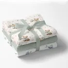 Bocioland, pieluszki muślinowe, zielony, 70-70 cm, 3 szt.