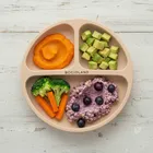 Bocioland, silikonowy talerzyk z przyssawkami i przegródkami, beżowy