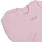 Body dziewczęce z długim rękawem, bawełna organiczna, białe, różowe, zestaw, 2 szt., Esprit