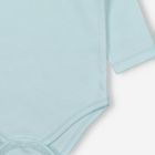 Body niemowlęce z długim rękawem, niebieskie, Lagarto Verde