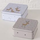 Boltze Home, Timba, puszka na ciastka, metal, 2 szt