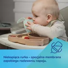 Canpol babies, kubek niekapek, z rurką i odważnikiem, kremowy, 270 ml