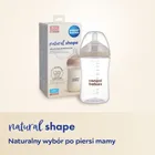 Canpol babies, Natural Shape, butelka ze smoczkiem dwustrefowym, 260 ml