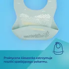 Canpol babies, śliniak silikonowy z kieszonką, creme