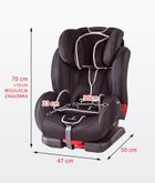 Caretero, Diablo FIX, Fotelik samochodowy, 9-36 kg, Black