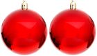 Christmas Decoration, bombka dekoracyjna, plastikowa, czerwony, 60 mm, 12 szt.