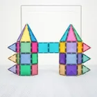 Connetix, Glitter Castle Pack, Brokatowy zamek, klocki magnetyczne, 48 elementów