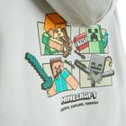 Cool Club, Bluza chłopięca z kapturem, rozpinana, szara, Minecraft