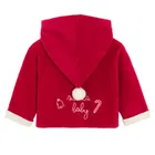 Cool Club, Bluza niemowlęca z kapturem, rozpinana, welurowa, czerwona