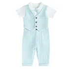 Cool Club, Komplet chłopięcy, Body z krótkim rękawem, Spodnie muślinowe, mix