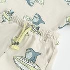 Cool Club, Komplet chłopięcy, T-shirt, Szorty, beżowy