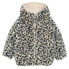 Cool Club, Kurtka dziewczęca z kapturem, dwustronna, ocieplana, beżowa