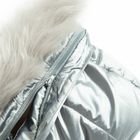 Cool Club, Płaszcz dziewczęcy z kapturem, ocieplany, srebrny