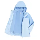 Cool Club, Przeciwdeszczowa kurtka dziewczęca z kapturem, 3w1, Bluza, rozpinana, polarowa, niebieska