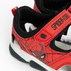 Cool Club, Sandały chłopięce, czerwone, świecąca podeszwa, skórzana wkładka, Spider-Man