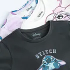 Cool Club, T-shirt dziewczęcy, mix, zestaw, 3 szt., Lilo i Stitch