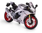 Daffi, RMZ City, Aprilia RSV4 RR 2020, motocykl, model metalowy, srebrny, 1:12