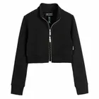 Dopasowana bluza sportowa crop z rozpięciem NOWEAR