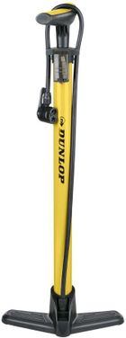Dunlop, pompka warsztatowo rowerowa, 174 psi, 12 bar, żółta