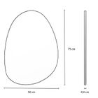Edaxo, Asym, lustro dekoracyjne, wiszące, 75-55 cm