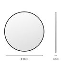 Edaxo, Loop, lustro ścienne, okrągłe, 60 cm