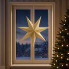 Edelman, Mica, gwiazda dekoracyjna, wisząca papierowa, beżowa, 7 ramion, 18-75 cm