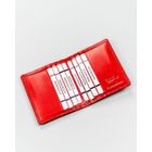 Etui na karty, czerwone, skórzane, RFID, 4U Cavaldi