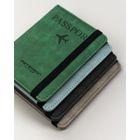 Etui na paszport, zielone, skóra ekologiczna, Peterson