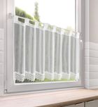 Eurofirany, firana gotowa, Hestia, na szelkach 150-70 cm, biały