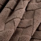 Eurofirany, koc d91 Caro, 170-210 cm, ciemnobeżowy