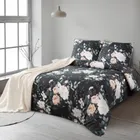 Eurofirany, komplet pościeli bawełnianej, Rosita1, 140-200 cm, czarny