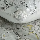 Eurofirany, komplet pościeli satynowej, Spring, 140-200 cm, jasnostalowy