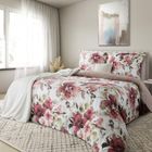 Eurofirany, komplet pościeli satynowej, Spring, 220-200 cm, biały