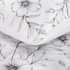 Eurofirany, komplet pościeli satynowej, Spring 64, 160-200 cm, biały