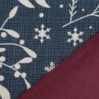 Eurofirany, świąteczny komplet pościeli, Kristy, 220-200 cm, granatowy