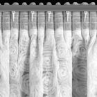 Eurofirany, zasłona gotowa, Roses, na taśmie, 140-270 cm, biały