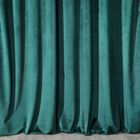 Eurofirany, zasłona zaciemniająca gotowa, na taśmie, Melanie, 140-270 cm, turkusowy