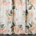 Eurofirany, zasłona zaciemniająca gotowa, na taśmie, Rose, 135-270 cm, biały