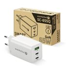 Everactive, ładowarka sieciowa, GAN 1xUSB, 2xUSB-C, QC, 65W, biała, SC-655Q