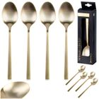 Excellent Houseware, łyżeczki do herbaty, stalowe, złote, 4 szt.