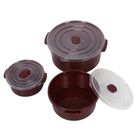 Excellent Houseware, pojemniki na żywność do mikrofalówki, okrągłe, 3 szt.