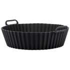 Excellent Houseware, wkład do frytkownicy beztłuszczowej, silikonowy, czarny, 20,5 cm