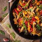 Excellent Houseware, wok chiński ze stali węglowej, 20 cm